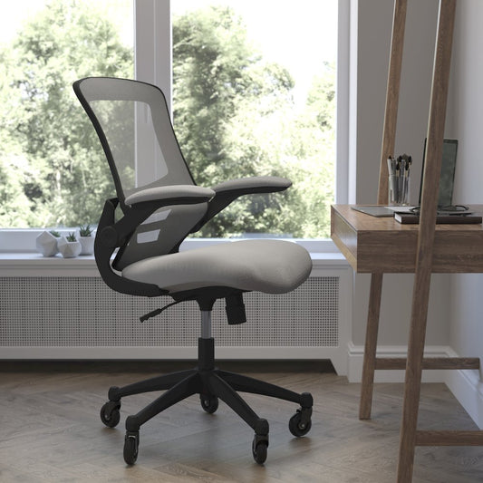 Mid-Back Dark Gray Mesh Swivel Task Office Chair