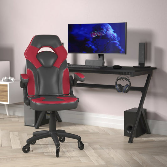 X10 Gaming Chair Racing Office Computer Chair, Red/Black LeatherSoft