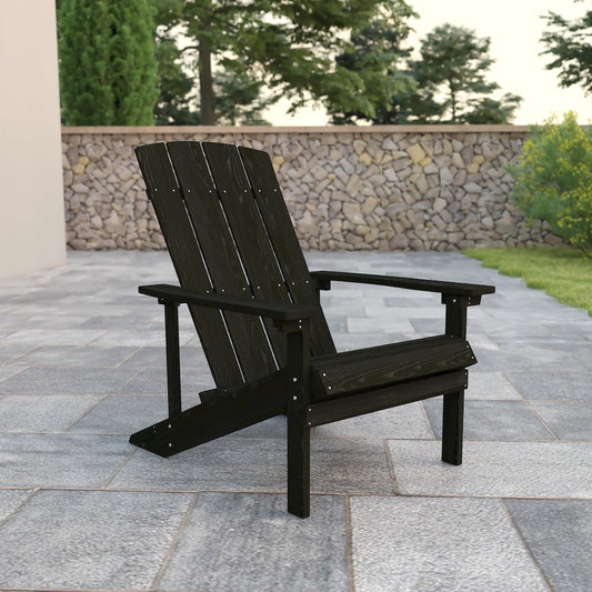 All-Weather Poly Resin Wood Adirondack Chair in Slate Gray