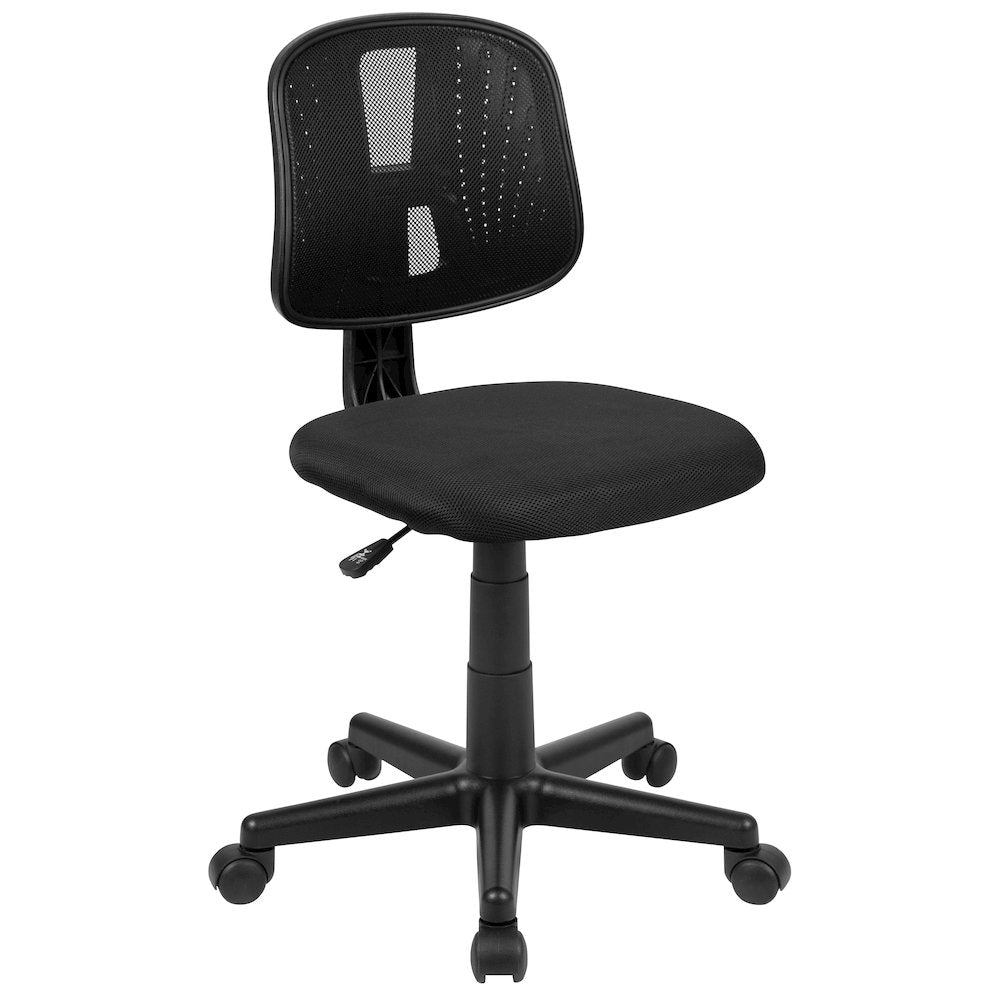 Fundamentals Mid-Back Black Mesh Swivel Task Office Chair with Pivot Back