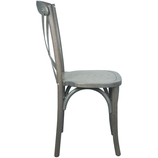 Grey X-Back Chair