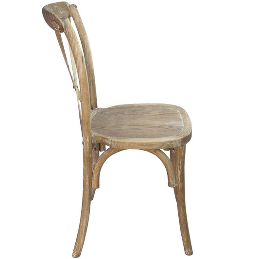 Natural With White Grain X-Back Chair