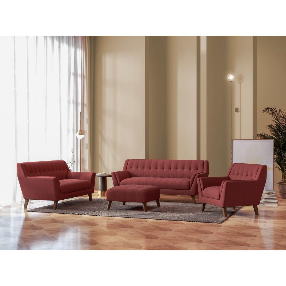 Wallace & Bay Browning Accent Chair, Brick Red
