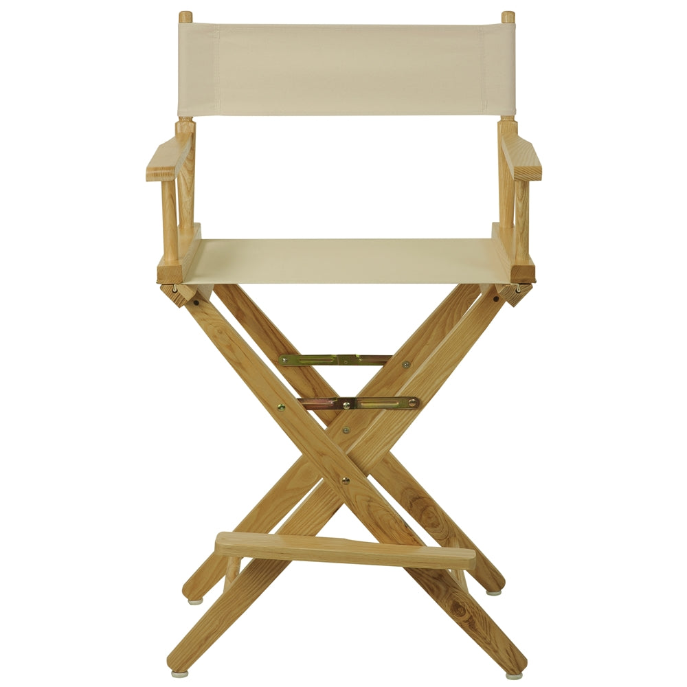 American Trails Extra-Wide Premium 24" Directors Chair Natural Frame W/Natural Color Cover