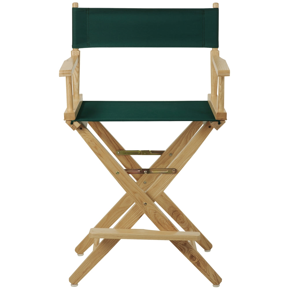 American Trails Extra-Wide Premium 24" Directors Chair Natural Frame W/Hunter Color Cover