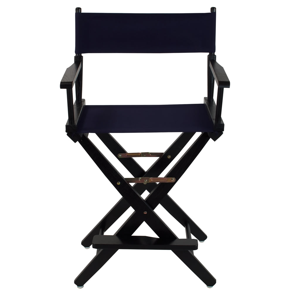 American Trails Extra-Wide Premium 24" Directors Chair Black Frame W/Navy Color Cover