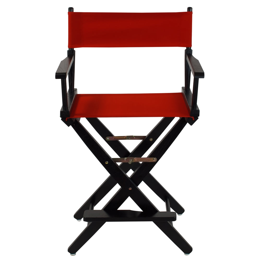 American Trails Extra-Wide Premium 24" Directors Chair Black Frame W/Red Color Cover