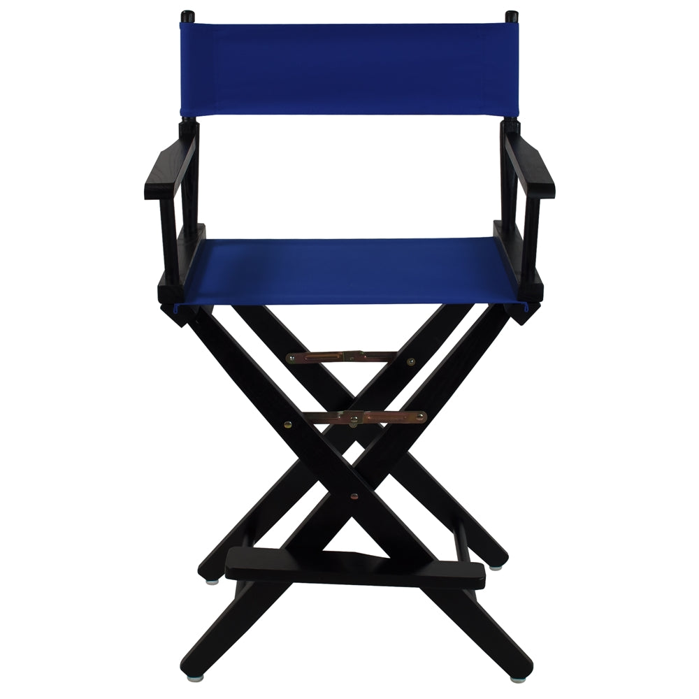 American Trails Extra-Wide Premium 24" Directors Chair Black Frame W/Royal Blue Color Cover