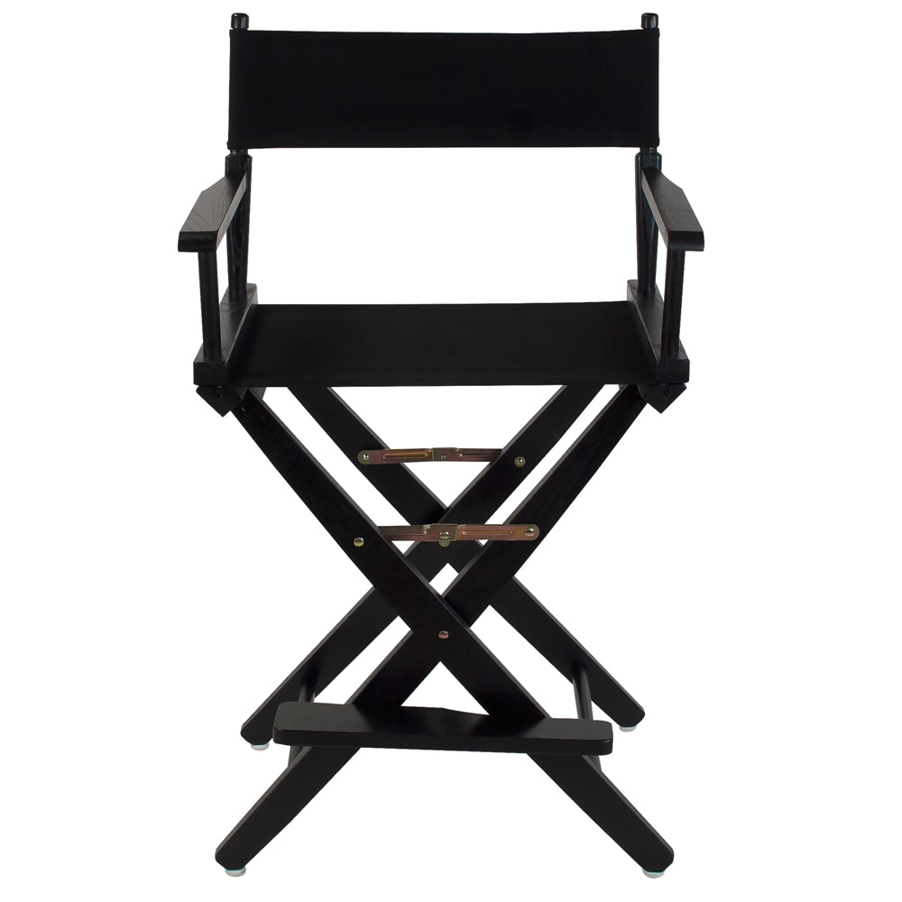 American Trails Extra-Wide Premium 24" Directors Chair Black Frame W/Black Color Cover