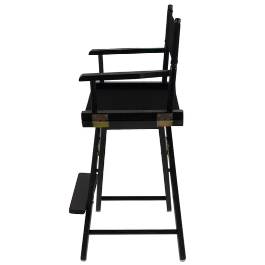 American Trails Extra-Wide Premium 24" Directors Chair Black Frame W/Black Color Cover