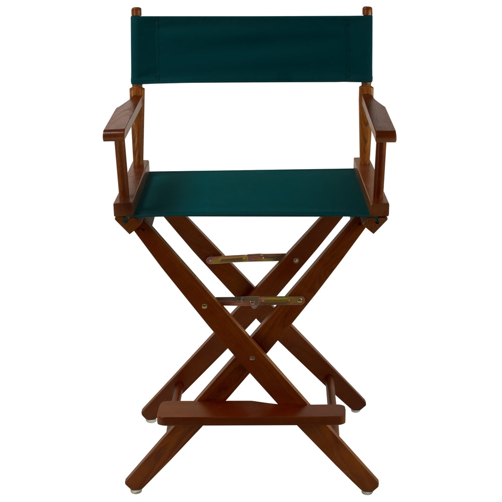 American Trails Extra-Wide Premium 24" Directors Chair Mission Oak Frame W/Hunter Green Color Cover