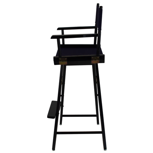 American Trails Extra-Wide Premium 30" Directors Chair Black Frame W/Navy Color Cover
