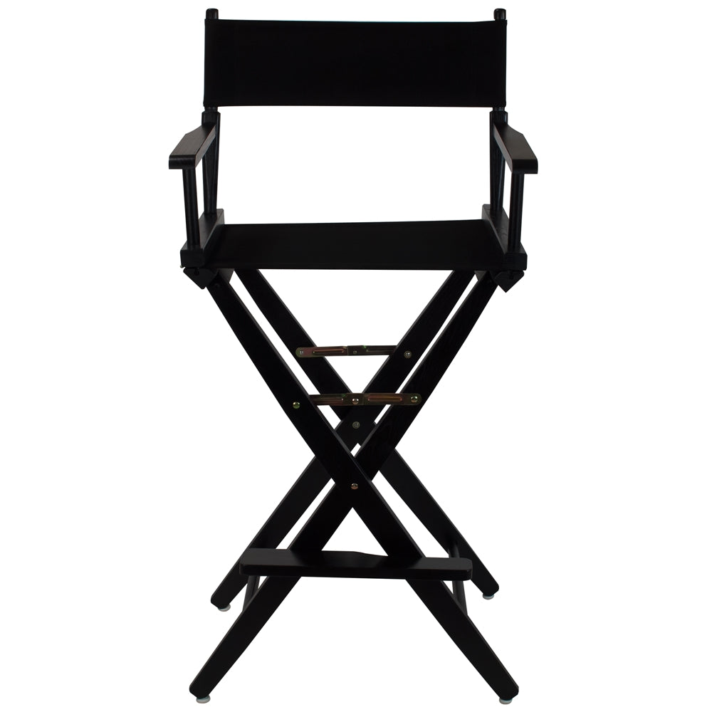 American Trails Extra-Wide Premium 30" Directors Chair Black Frame W/Black Color Cover