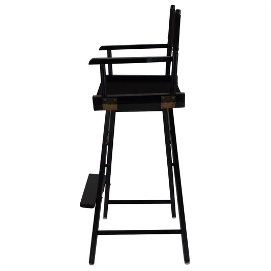 American Trails Extra-Wide Premium 30" Directors Chair Black Frame W/Black Color Cover