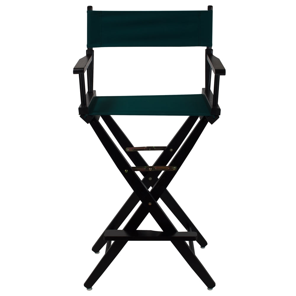American Trails Extra-Wide Premium 30" Directors Chair Black Frame W/Hunter Green Color Cover