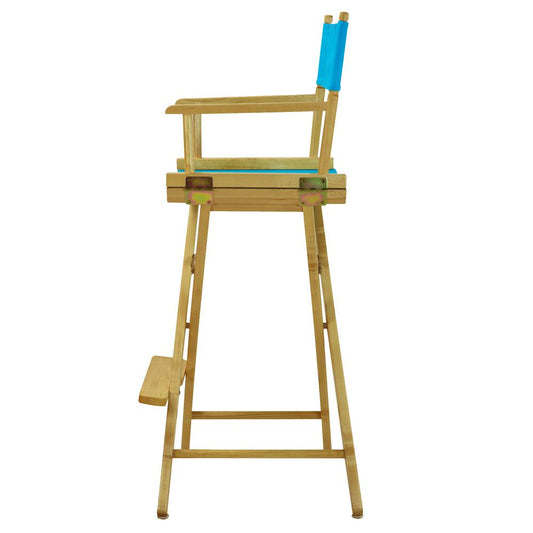 30" Director's Chair Natural Frame-Turquoise Canvas