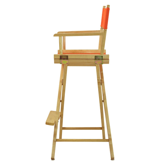 30" Director's Chair Natural Frame-Tangerine Canvas