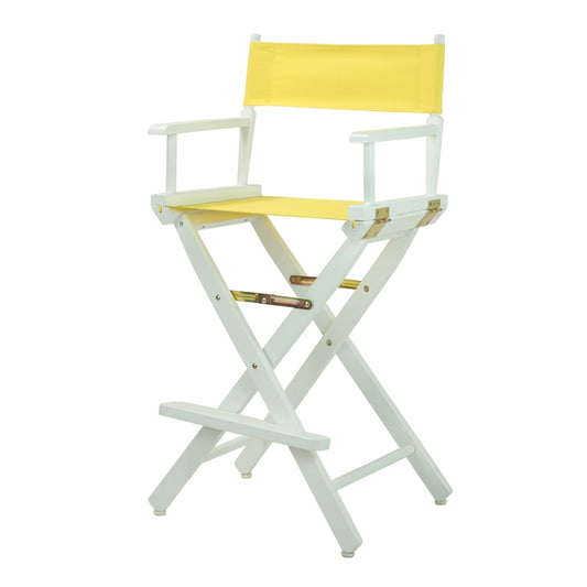 30" Director's Chair White Frame-Yellow Canvas