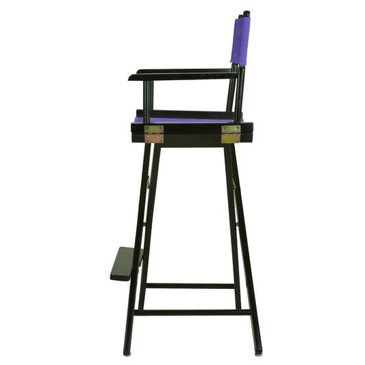 30" Director's Chair Black Frame-Purple Canvas