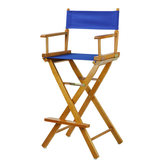 30" Director's Chair Honey Oak Frame-Royal Blue Canvas