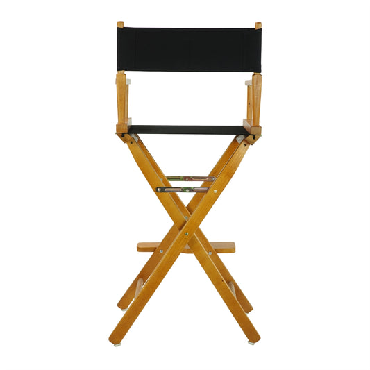 30" Director's Chair Honey Oak Frame-Black Canvas