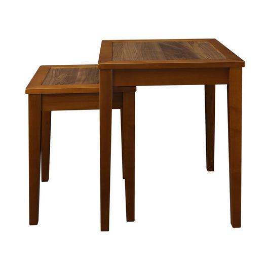 Lincoln Nesting End Tables with Concealed Compartment, Solid American Walnut Top