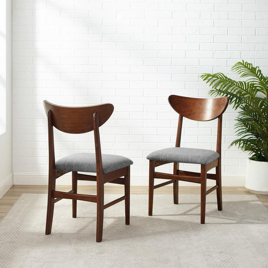 Landon 2-Piece Wood Dining Chairs W/Upholstered Seat - 2 Wood Back Chairs