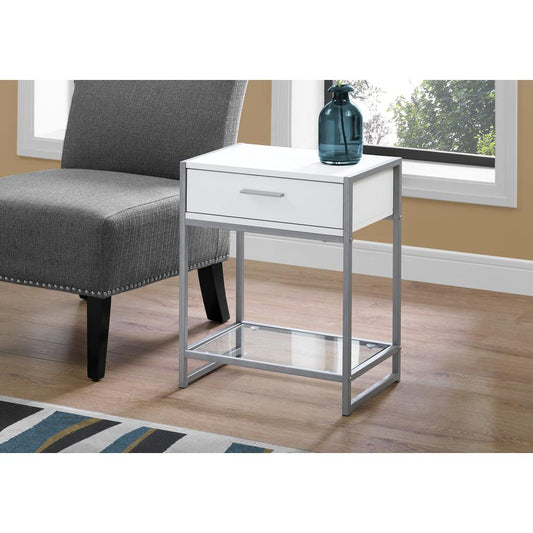 Accent Table, Side, End, Nightstand, Lamp, Storage Drawer, Living Room, Bedroom