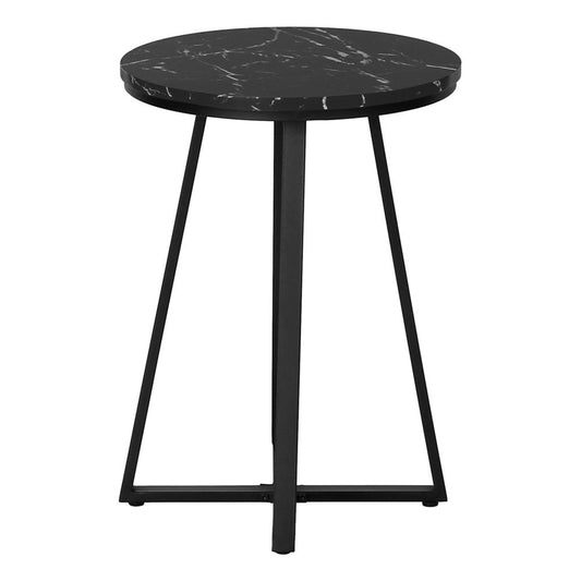 Accent Table, Side, Round, End, Nightstand, Lamp, Living Room, Bedroom, Black