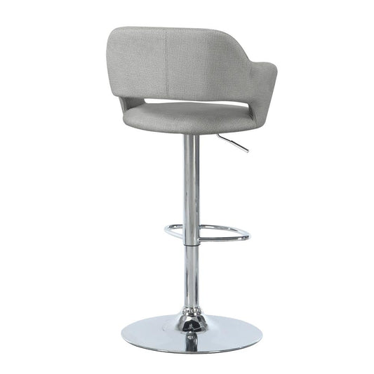 Bar Stool, Swivel, Bar Height, Adjustable, Chrome