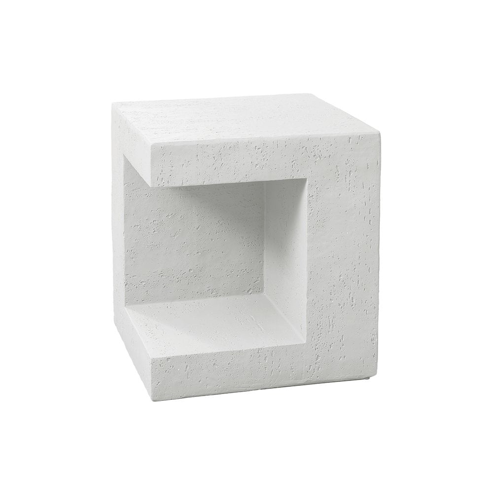 Accent Table, 25H, Side Table, Nightstand, End, Square, White, Contemporary
