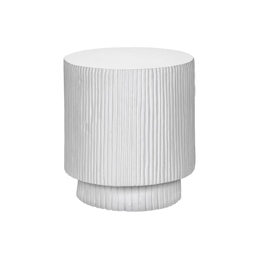 Accent Table, 25H, End, Nightstand, Round, Side Table, White, Contemporary