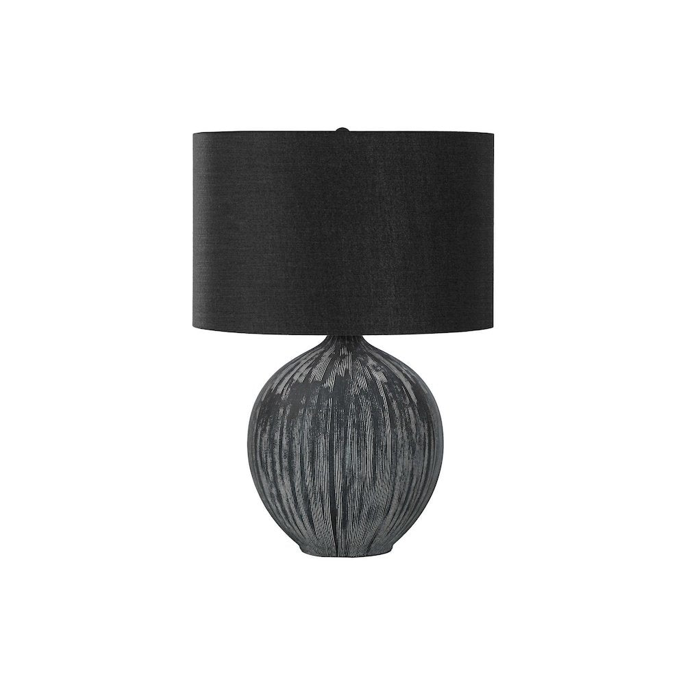 Lighting, 23"H, Table Lamp, Black Ceramic, Black Shade, Contemporary