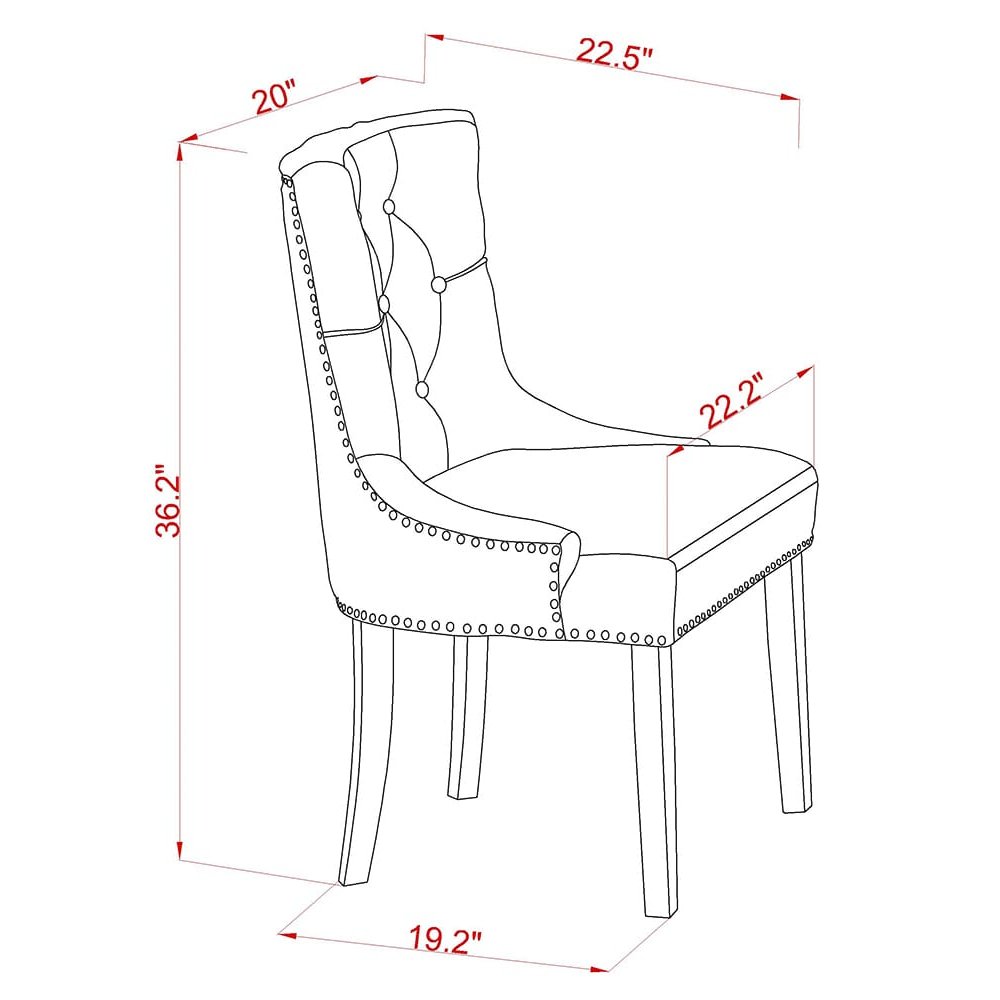 riona Parson Chairs with Light Beige Linen Fabric - Black Finish - Set of 2, FRP1T02