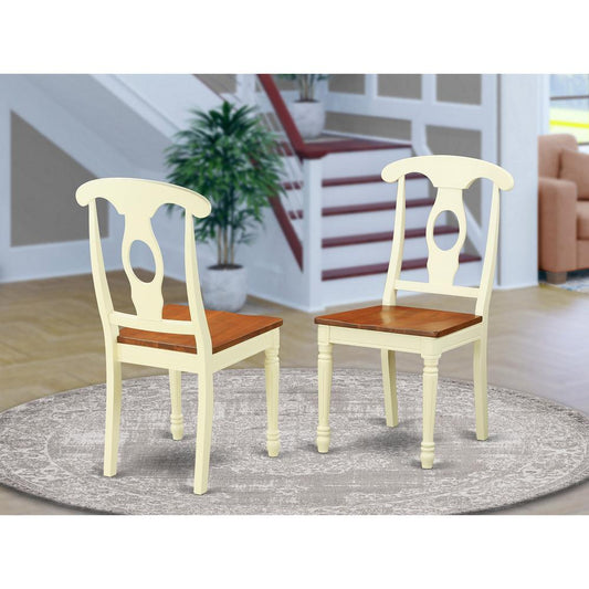Napoleon styled chair with Wood seat, Set of 2