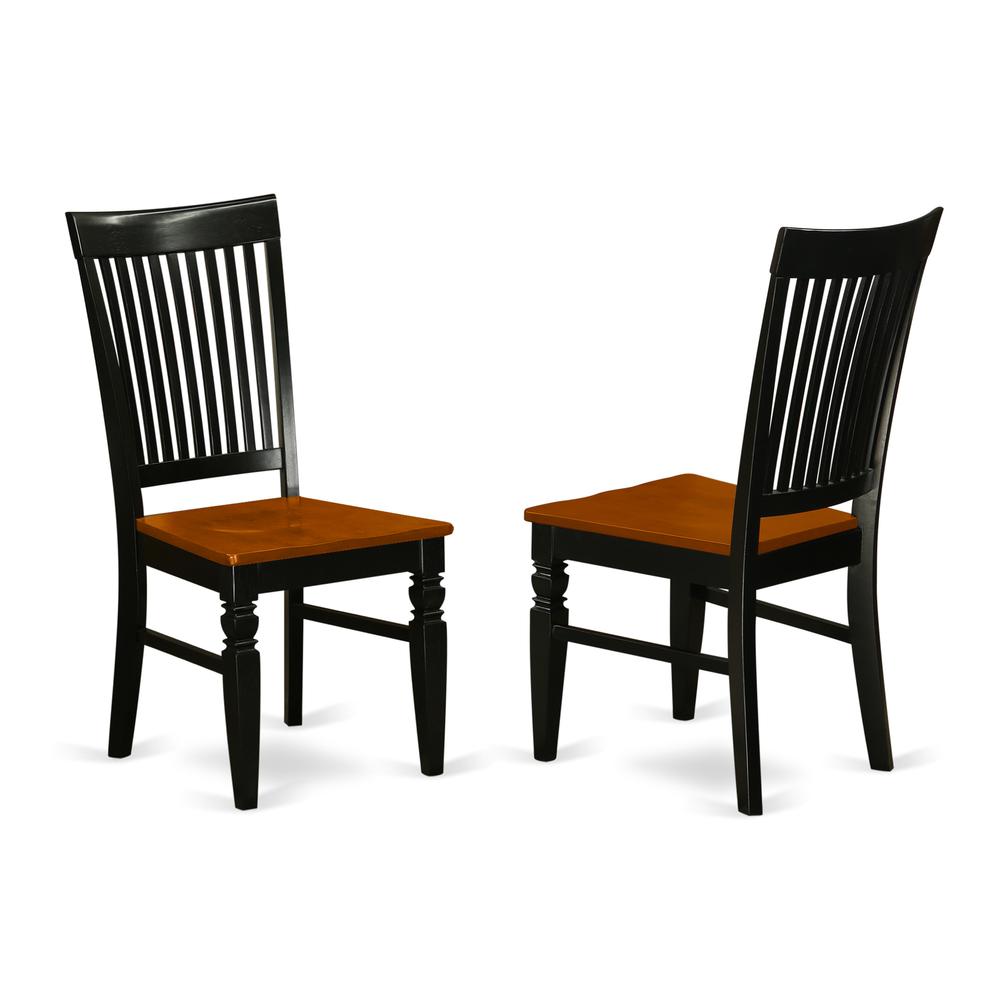 Dining Chair Black & Cherry, WEC-BCH-W