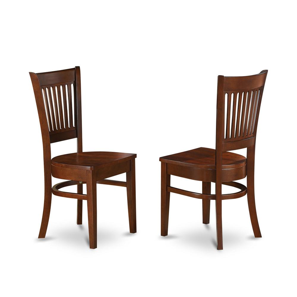 Vancouver Wood Seat Dining Chairs in Espresso Finish, Set of 2