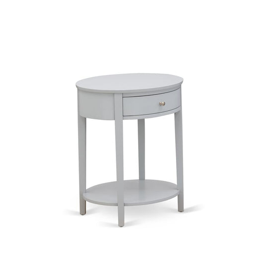 HI-14-ET Mid Century Nightstand with 1 Mid Century Modern Drawer, Stable and Sturdy Constructed - Urban Gray Finish