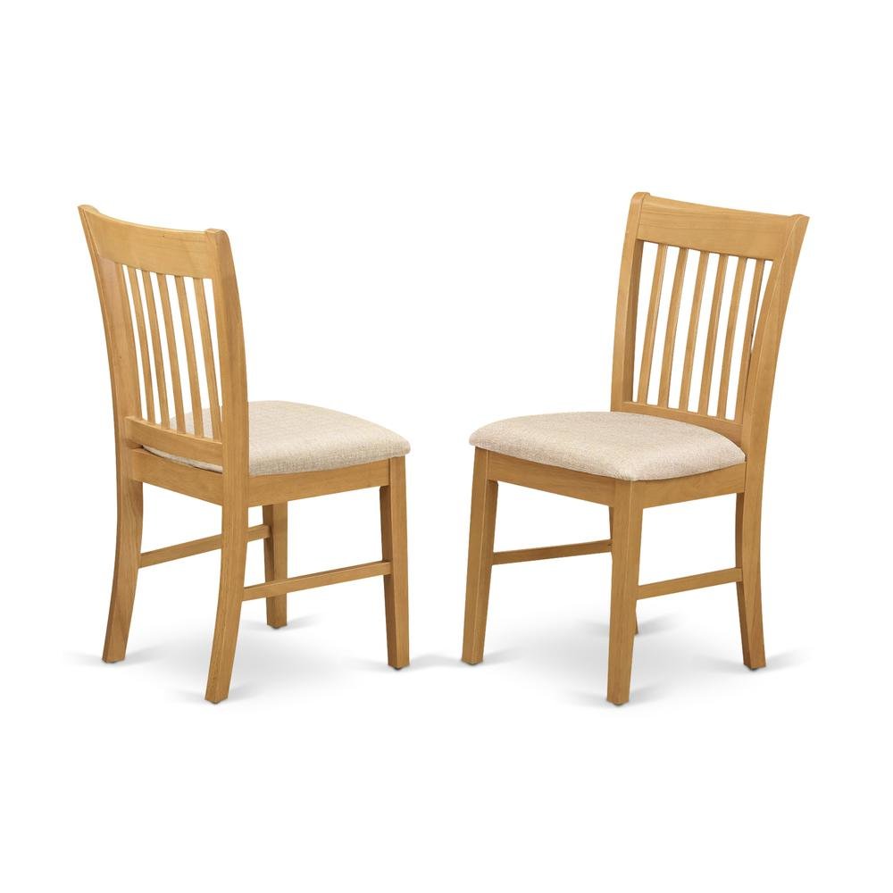 NFC-OAK-C Norfolk kitchen dining chair with Cushion Seat -Oak Finish.