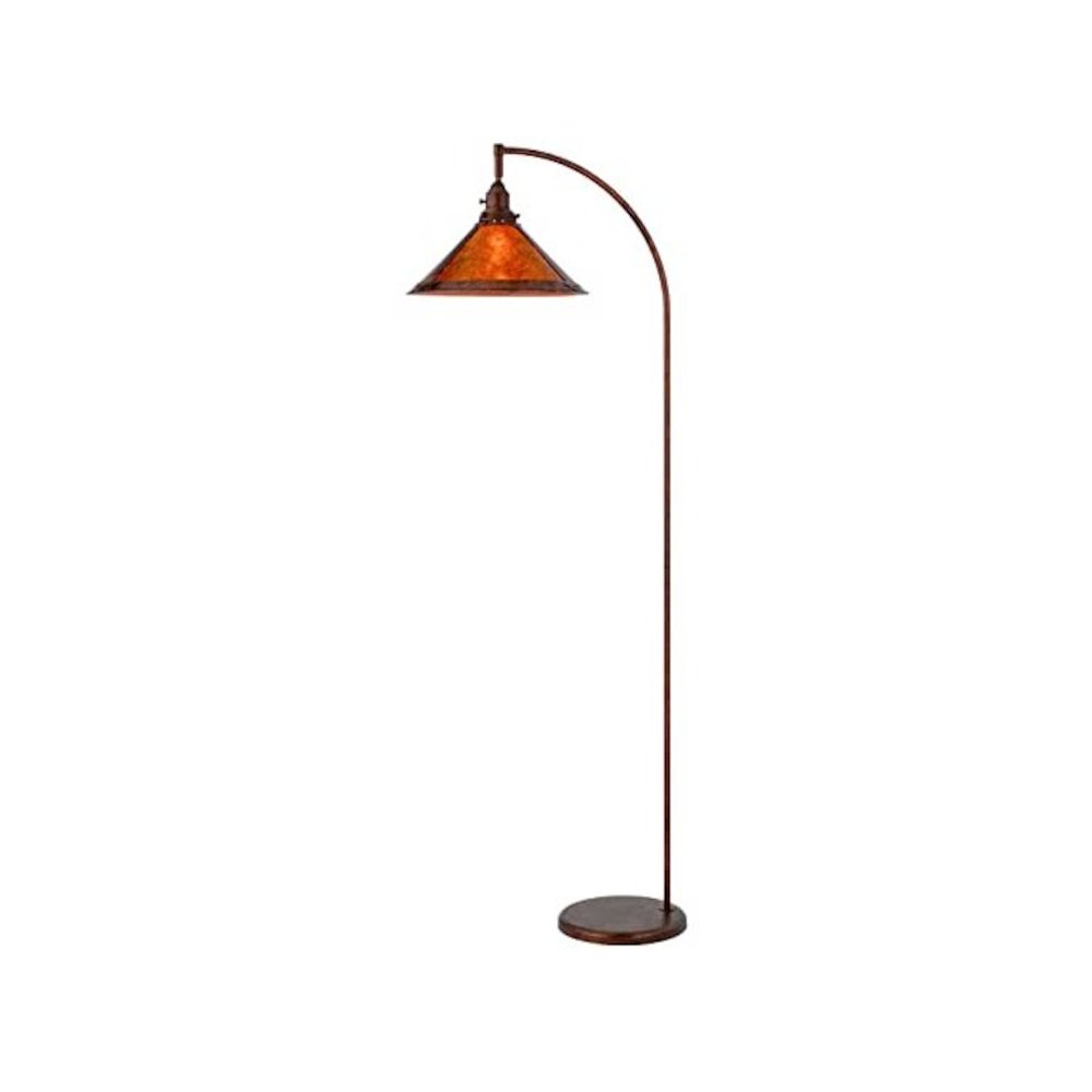 60W Downbridge Adjustable Metal Floor Lamp With Mica Shade