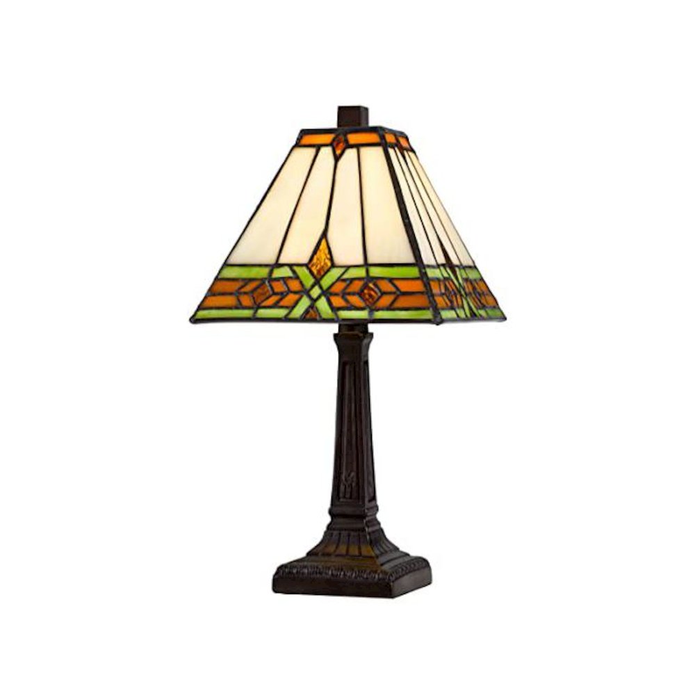 40W Metal/Resin Tiffany Accent Lamp With Inline Switch