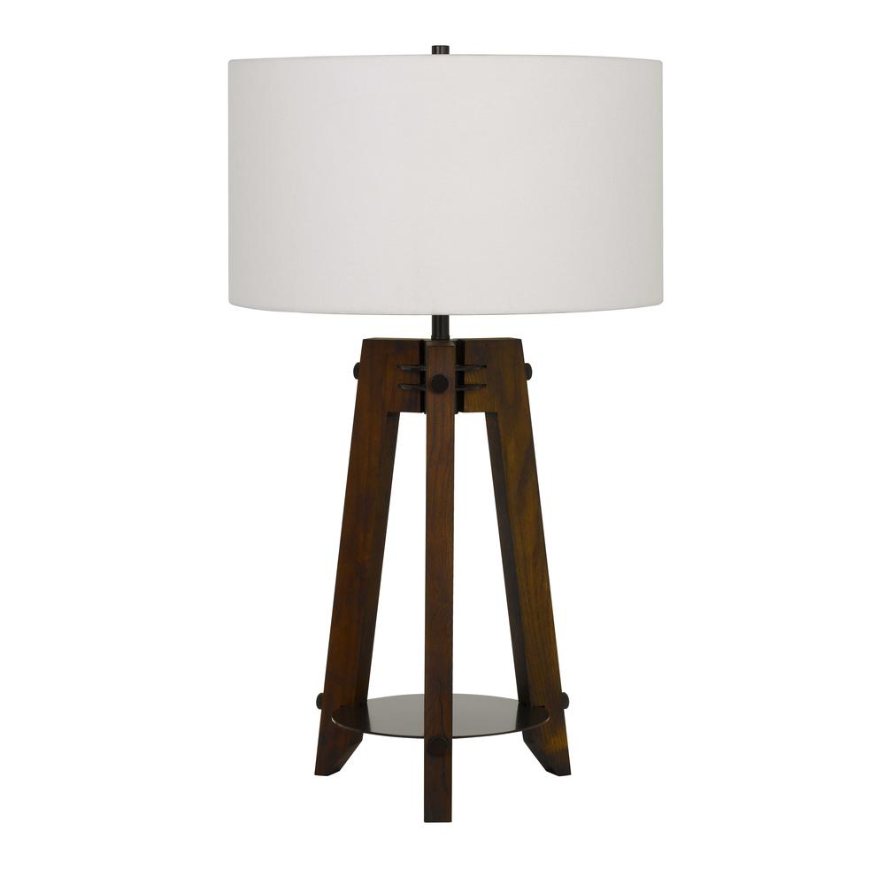 150W 3 Way Bilzen Ash Wood Tripod Table Lamp