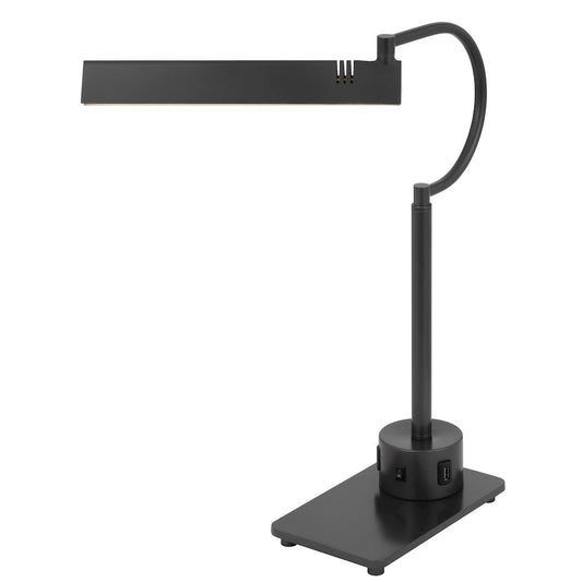 led 12W SOHO metal desk lamp with 2 USB ports