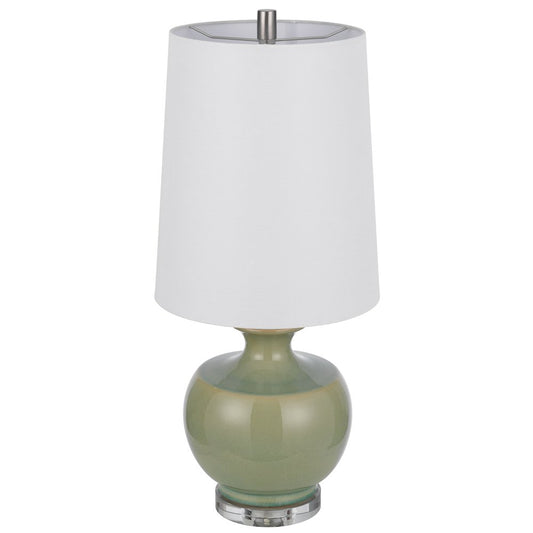 100W Kawela ceramic table lamp with crystal base. Sold in pairs