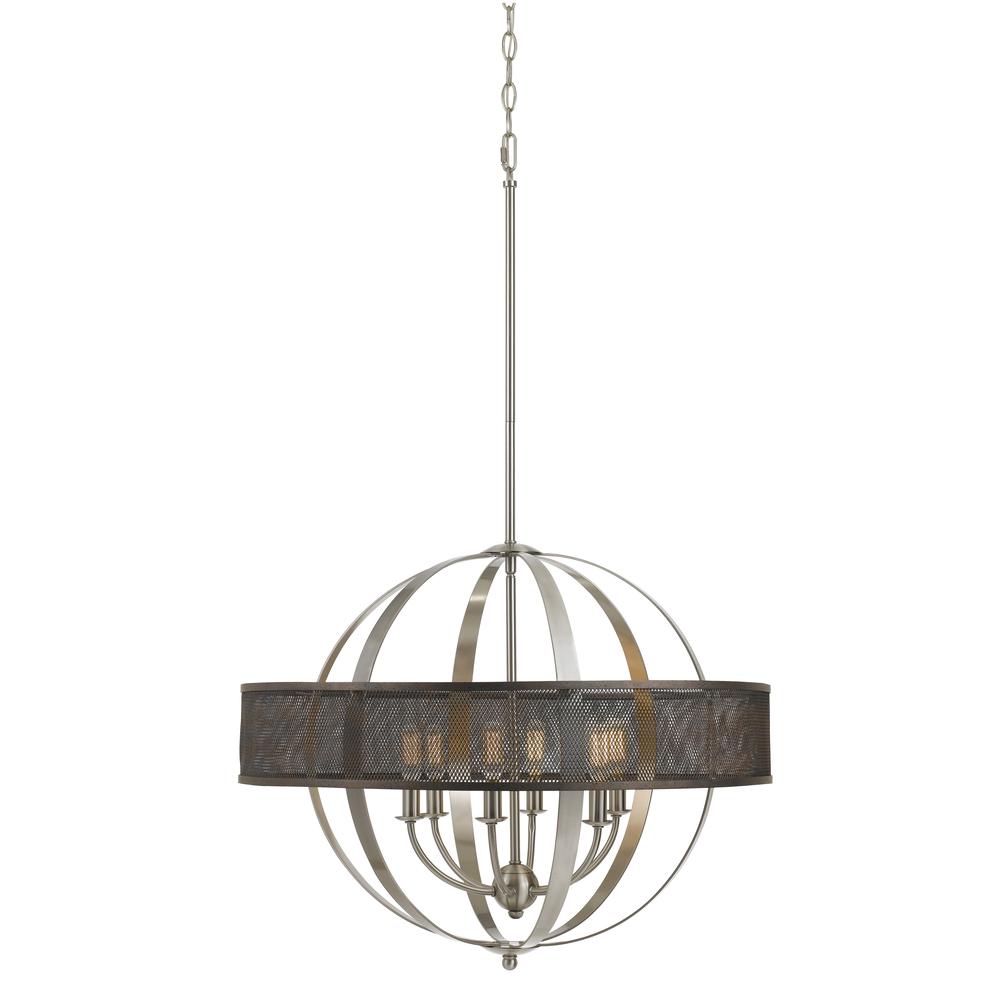 60W X 6 Willow Chandelier (Edison Bulbs Not Included)