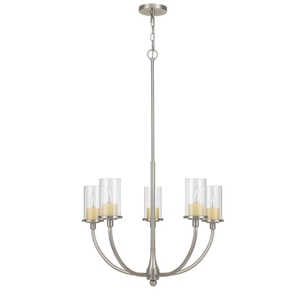 Jervis Metal Chandelier With Glass Shades