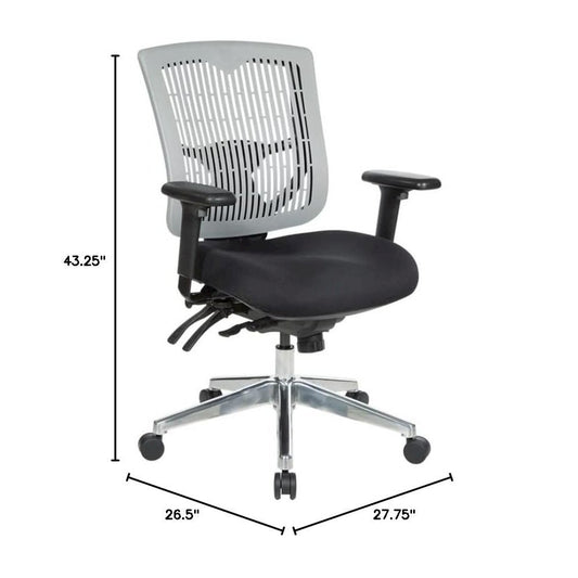 Contoured Grey Plastic Back Manager's Chair , 97898CGY-30