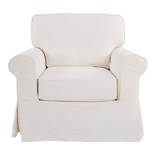 Chair with Ivory Slip Cover