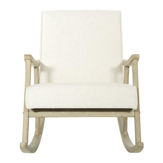 Gainsborough Rocker in Linen Fabric with Brushed Finish Base, GANB-L32
