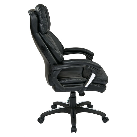 Oversized Faux Leather Executive Chair